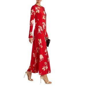 Diane von Furstenberg Everton-Print Bias-Cut Long Silk Dress